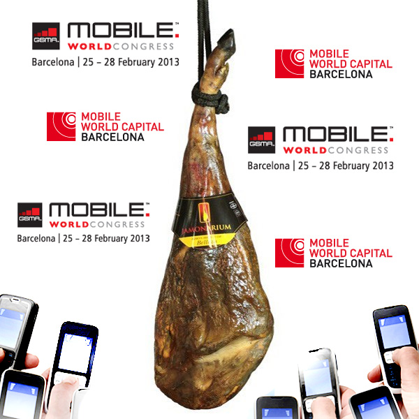 Ja és aquí el Mobile World Congress de Barcelona! Visita la nostra botiga de pernil!